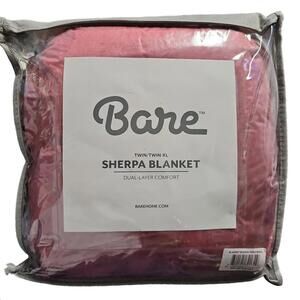 Bare Sherpa Blanket Twin/Twin XL Duel-Layer - Rosewood – New Sealed